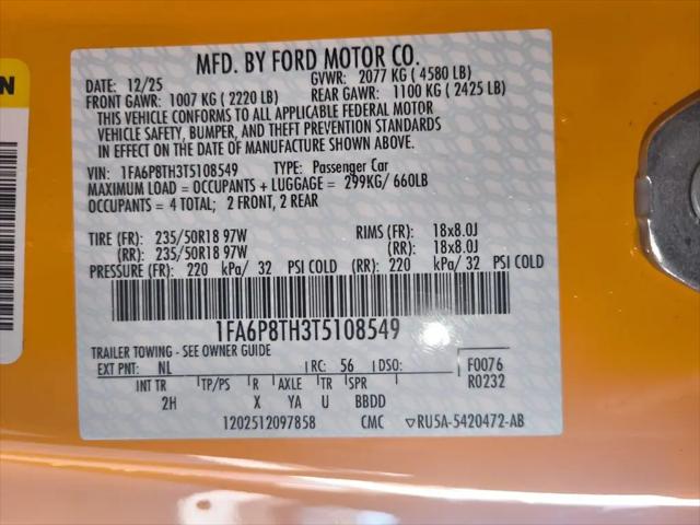 2026 Ford Mustang EcoBoost Fastback