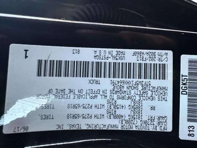 2017 Toyota Tundra SR5 5.7L V8
