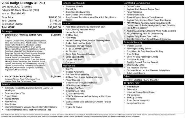 2026 Dodge Durango GT Plus AWD