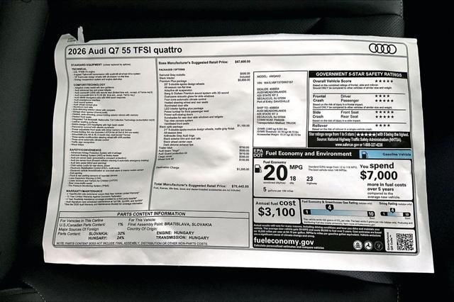 2026 Audi Q7 55 Premium Plus