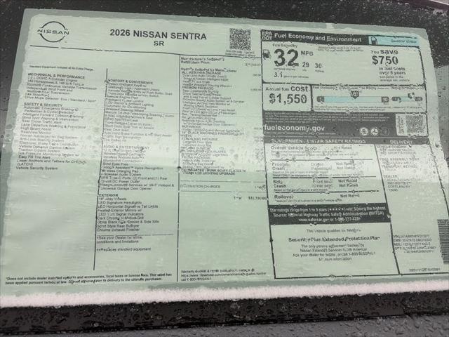 New 2026 Nissan Sentra SR For Sale in Cortland, NY