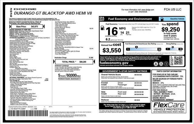 2026 Dodge Durango DURANGO GT PLUS AWD HEMI V8