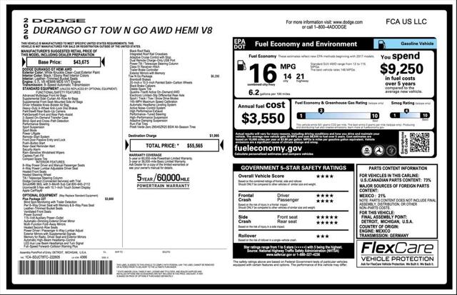 2026 Dodge Durango DURANGO GT PLUS AWD HEMI V8