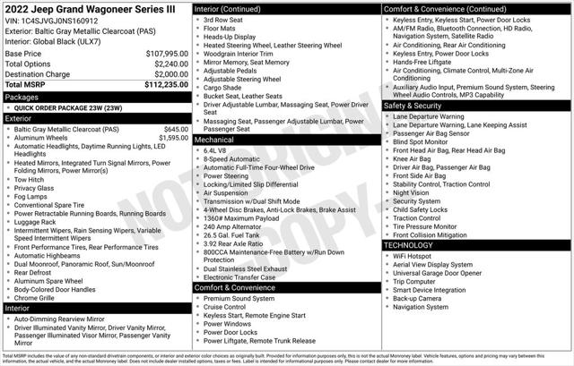 2022 Wagoneer Grand Wagoneer Series III 4x4