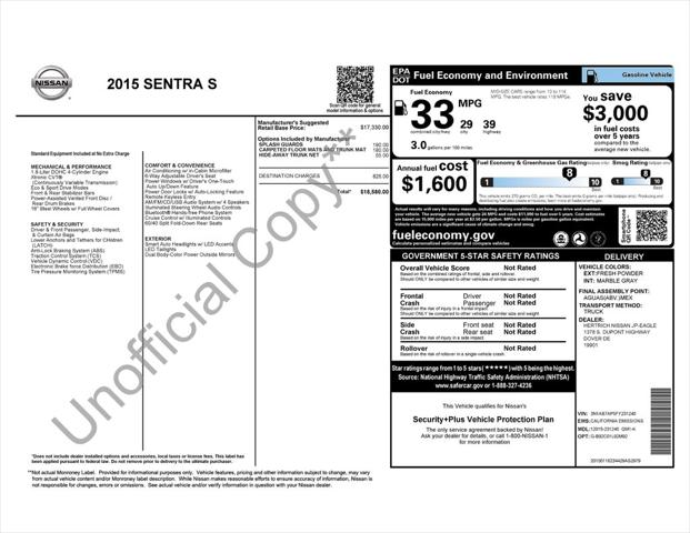 2015 Nissan Sentra S