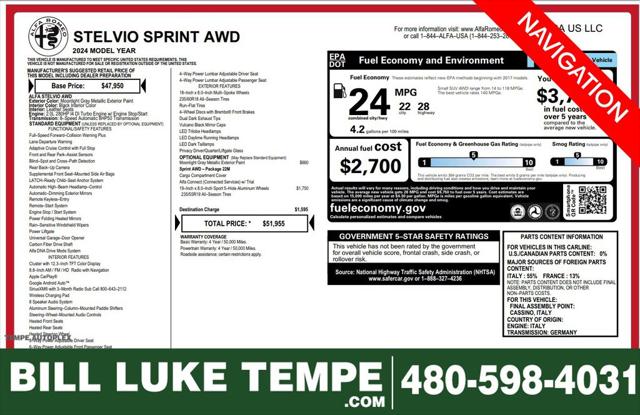 2024 Alfa Romeo Stelvio Sprint AWD
