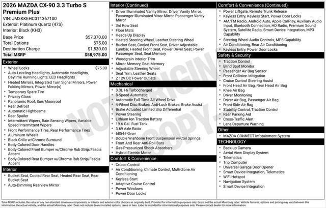 2026 Mazda X-90 3.3 Turbo S Premium Plus