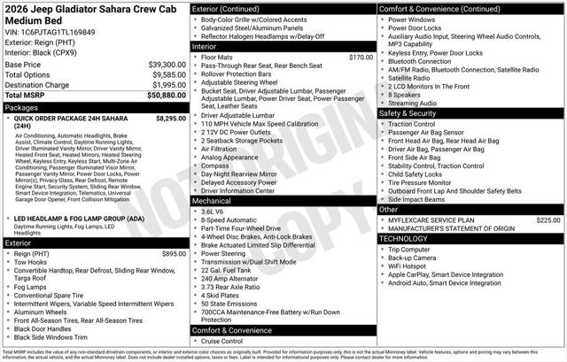 2026 Jeep Gladiator Sport