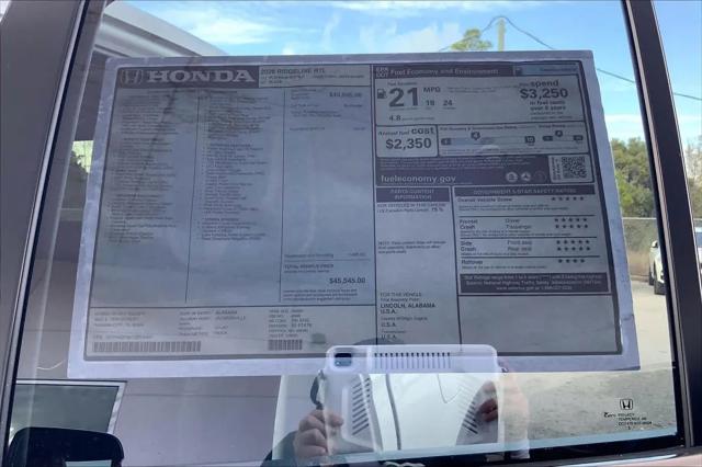 2026 Honda Ridgeline RTL