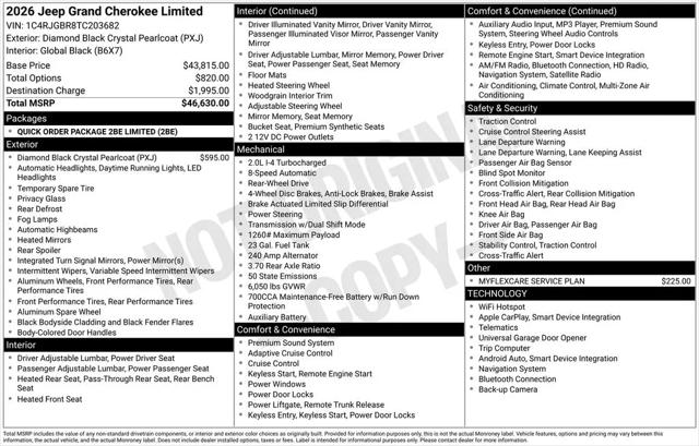 2026 Jeep Grand Cherokee Limited 4x2