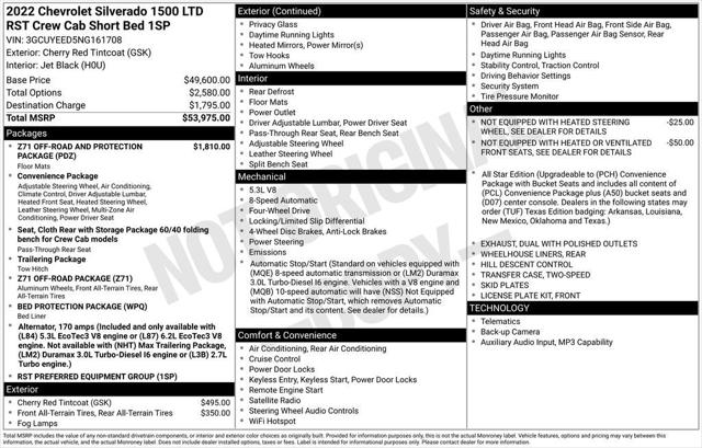 2022 Chevrolet Silverado 1500 LTD 4WD Crew Cab Short Bed RST