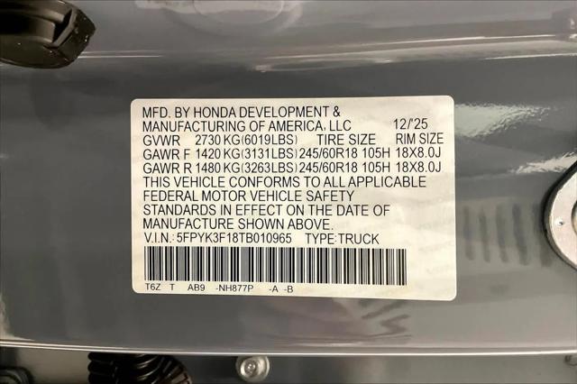 2026 Honda Ridgeline Sport
