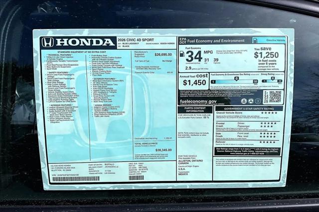 2026 Honda Civic Sport