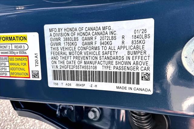 2026 Honda Civic Sport