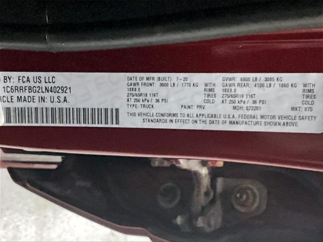 2020 Ram 1500 Big Horn Quad Cab 4x4 64 Box