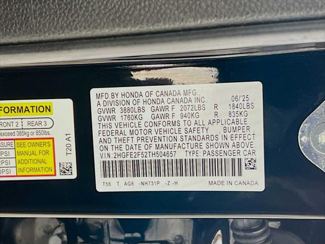 2026 Honda Civic Sport