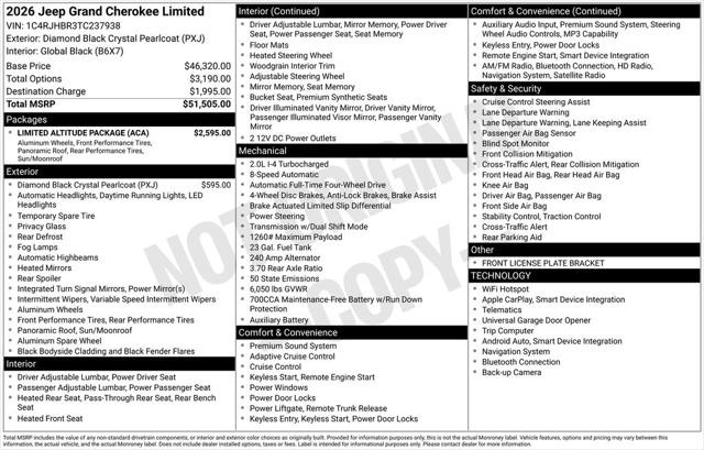 2026 Jeep Grand Cherokee Limited 4x4