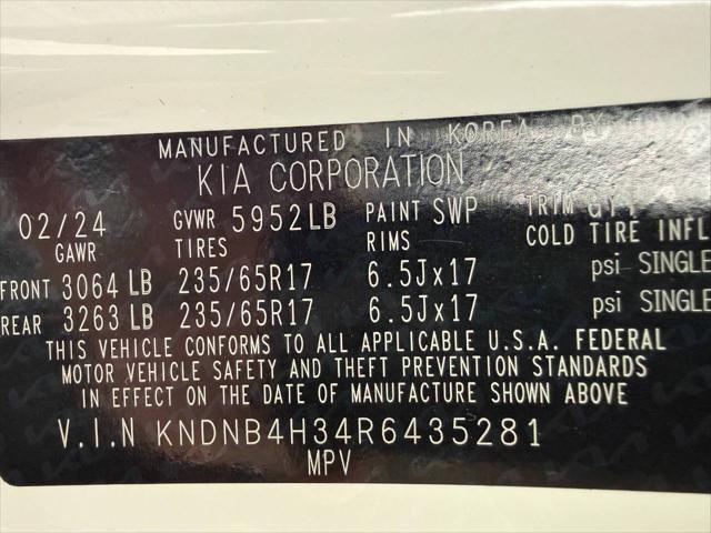 2024 Kia Carnival MPV LX Seat Package
