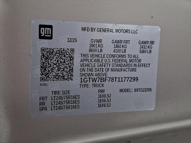 2026 GMC Savana Cargo 2500 Extended Wheelbase, Work Van, RWD