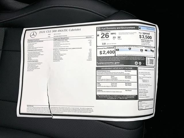 2026 Mercedes-Benz E-CLASS E 300 CLE 300
