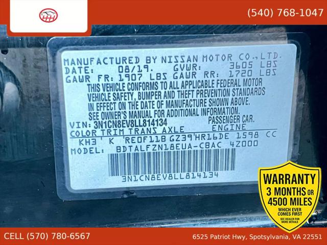 2020 Nissan Versa SV Xtronic CVT