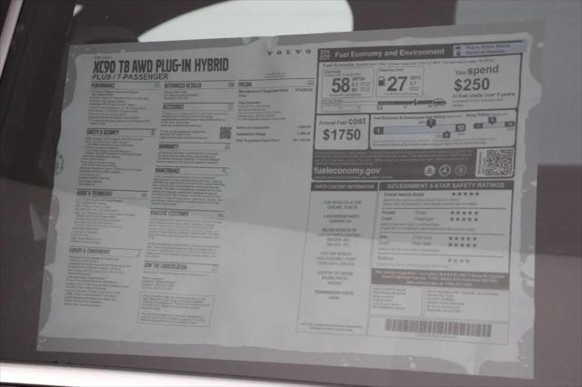 2026 Volvo XC90 Plug-In Hybrid Plus, T8 AWD, Electric/Gasoline, Bright, 7 Seats