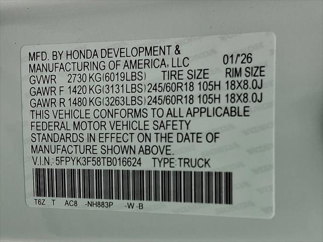 2026 Honda Ridgeline RTL