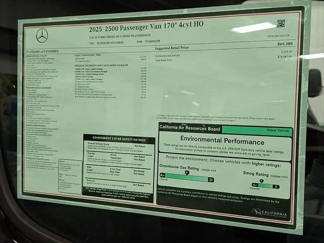 2025 Mercedes-Benz Sprinter 2500 High Roof 4-Cyl Diesel HO