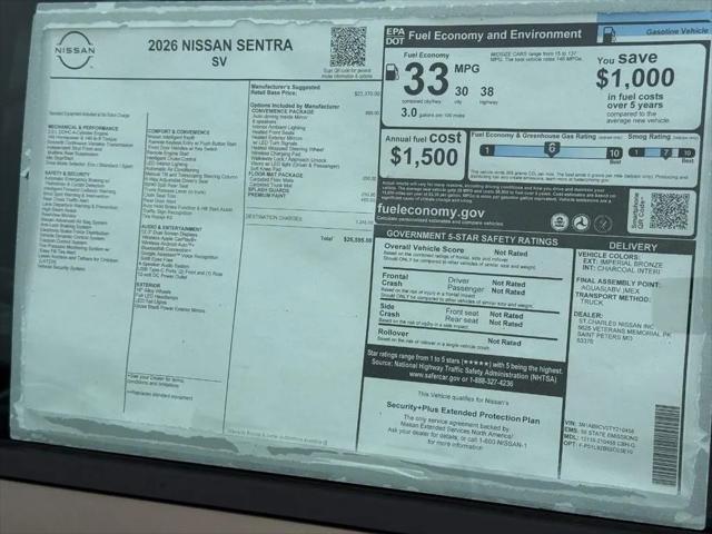 2026 Nissan Sentra SV