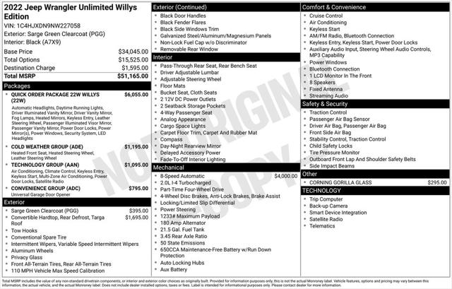 2022 Jeep Wrangler Unlimited Willys 4x4