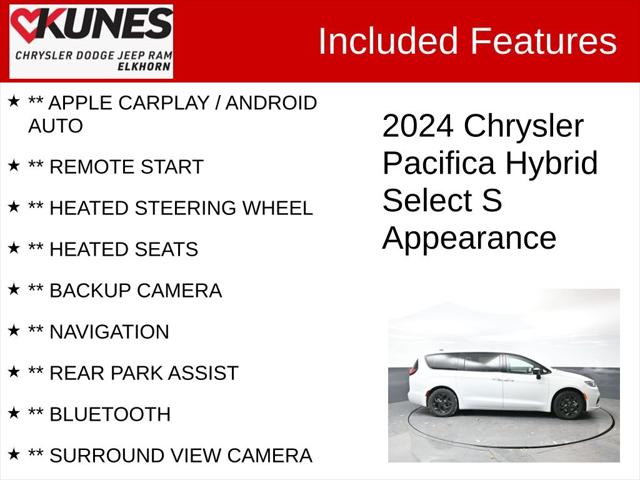 2024 Chrysler Pacifica Hybrid S Appearance Pkg