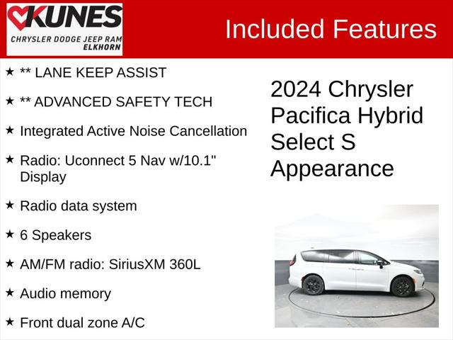 2024 Chrysler Pacifica Hybrid S Appearance Pkg