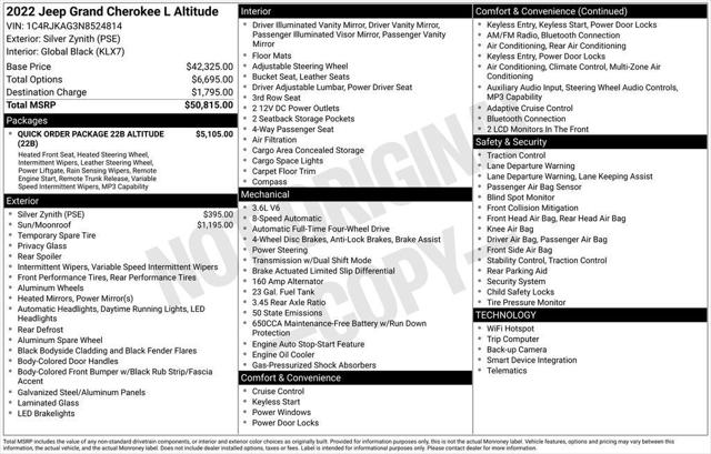 2022 Jeep Grand Cherokee L Altitude 4x4