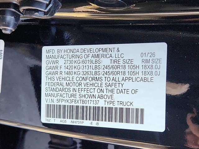 2026 Honda Ridgeline Black Edition