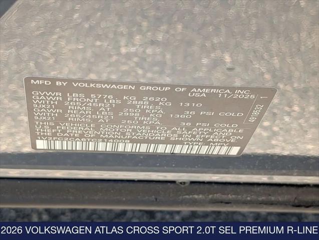 2026 Volkswagen Atlas Cross Sport SEL Premium R-Line