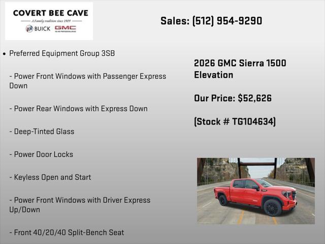 2026 GMC Sierra 1500 Crew Cab, Short Bed, Elevation, 4WD