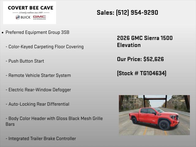 2026 GMC Sierra 1500 Crew Cab, Short Bed, Elevation, 4WD