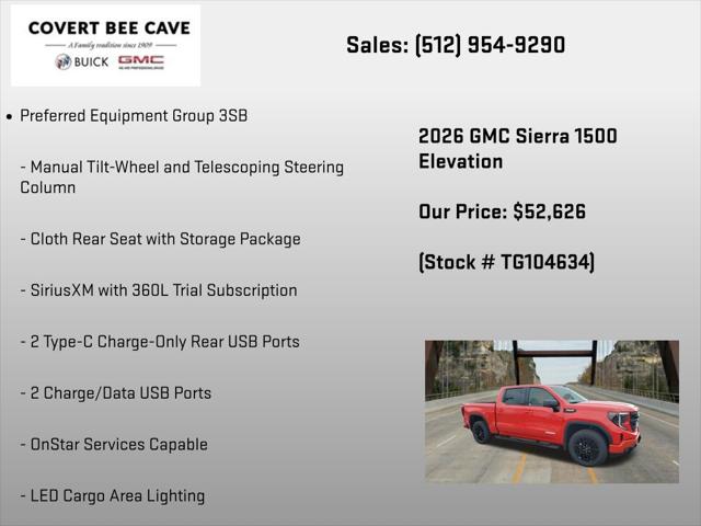 2026 GMC Sierra 1500 Crew Cab, Short Bed, Elevation, 4WD