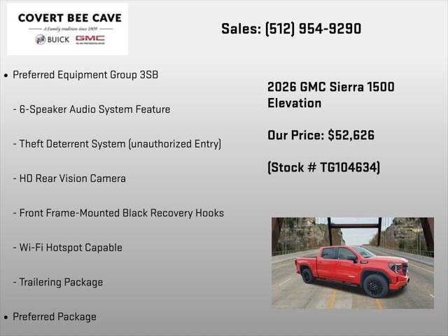 2026 GMC Sierra 1500 Crew Cab, Short Bed, Elevation, 4WD
