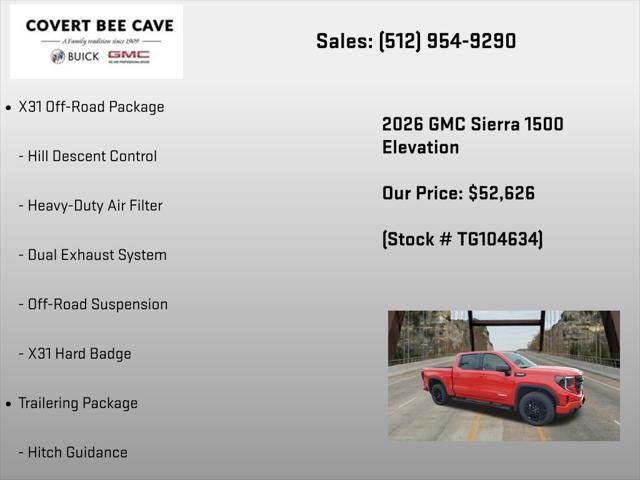 2026 GMC Sierra 1500 Crew Cab, Short Bed, Elevation, 4WD