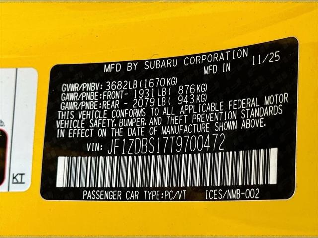 2026 Subaru BRZ Series.Yellow