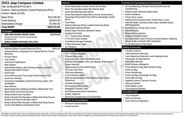 2023 Jeep Compass Limited 4x4 2023 Jeep Compass Limited 4x4