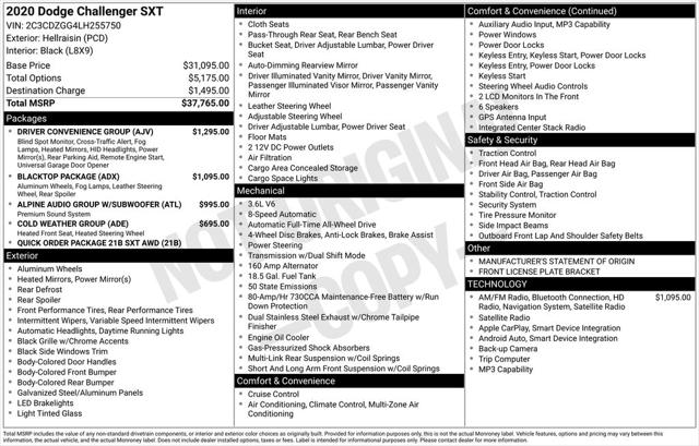 2020 Dodge Challenger SXT AWD