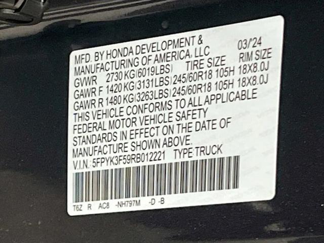 2024 Honda Ridgeline RTL