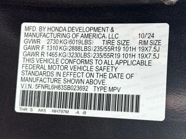 2025 Honda Odyssey Touring