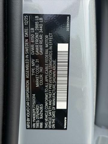 2026 Volvo XC90 Plus, B6 AWD Gas mild hybrid, Gasoline, Bright, 7 Seats