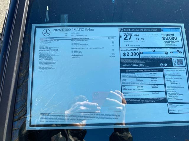 2026 Mercedes-Benz C-CLASS C 300 Unknown