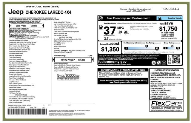 2026 Jeep Cherokee CHEROKEE LAREDO 4X4