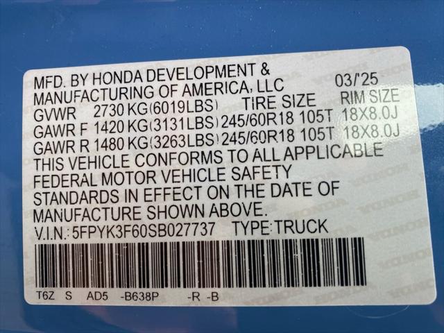 2025 Honda Ridgeline TrailSport