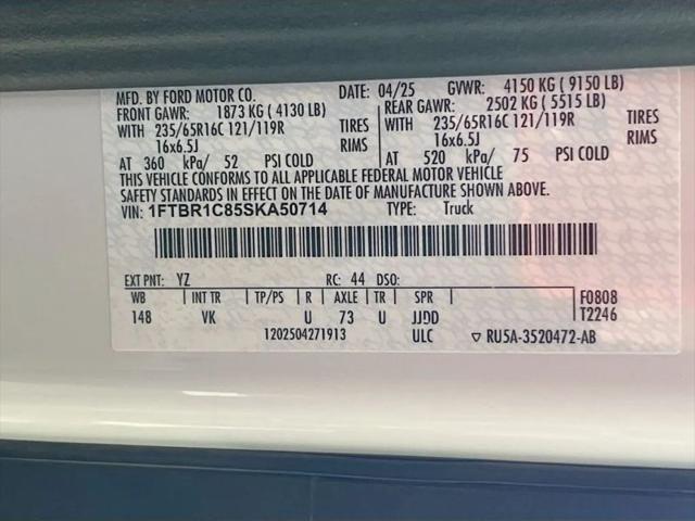 2025 Ford Transit Cargo Van Medium Roof w/LWB